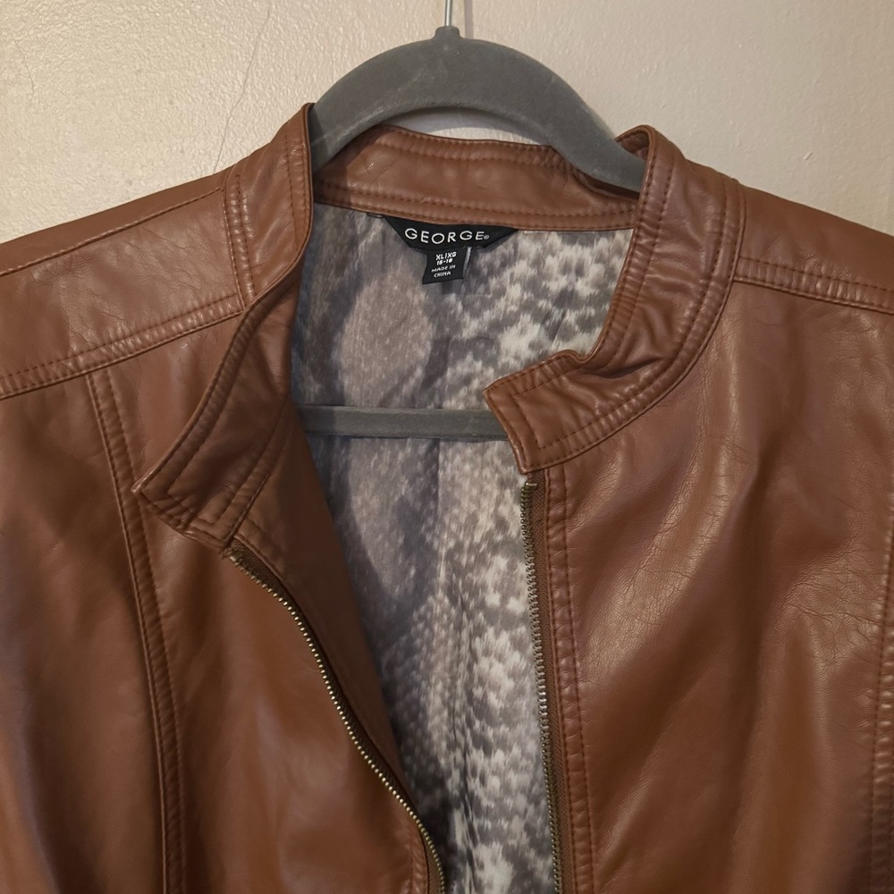 George Tan Leather Jacket - Picture 4 of 10